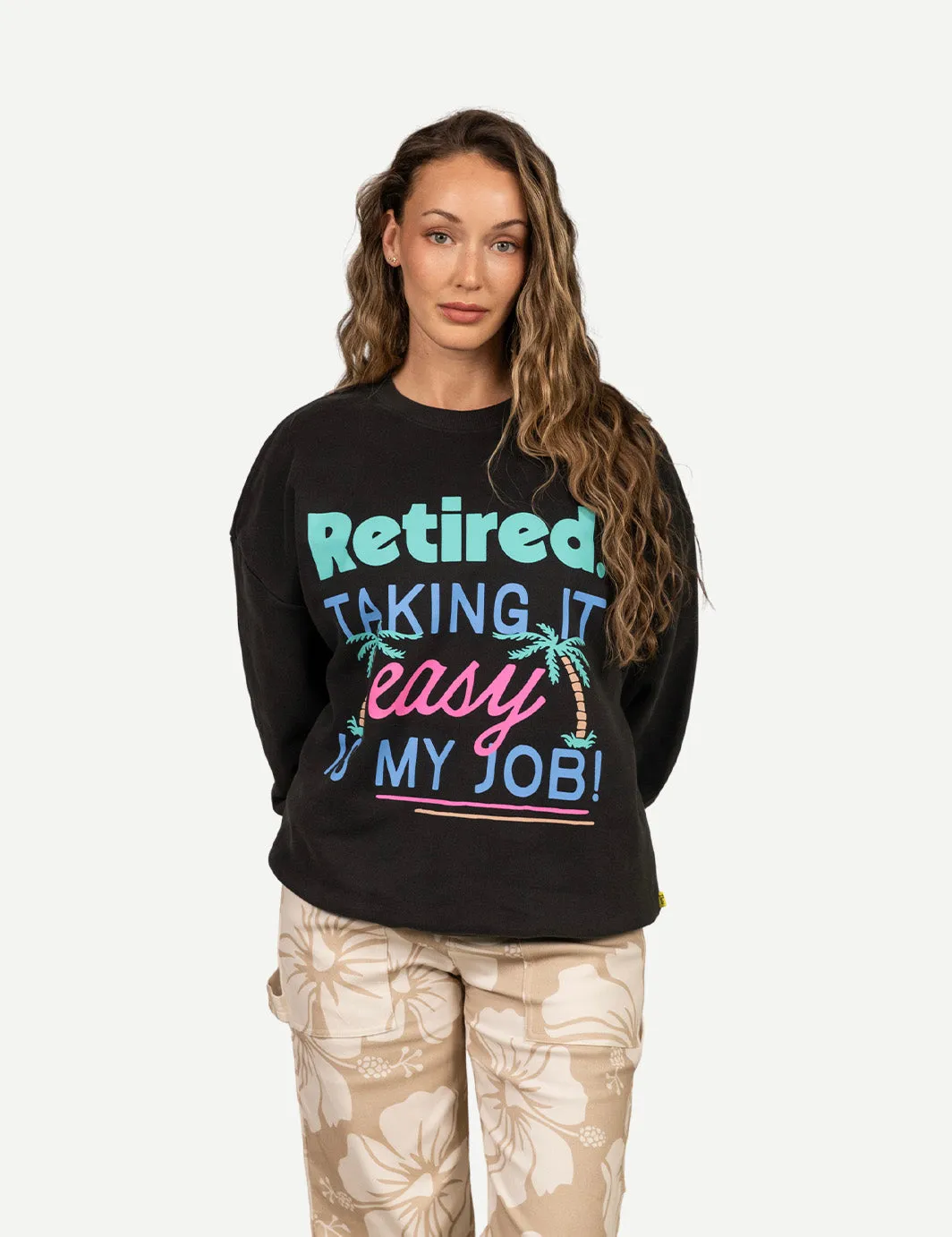 Good Times Crew Fleece - Black 2.0 sold by Duvin Design product image thumbnail 4