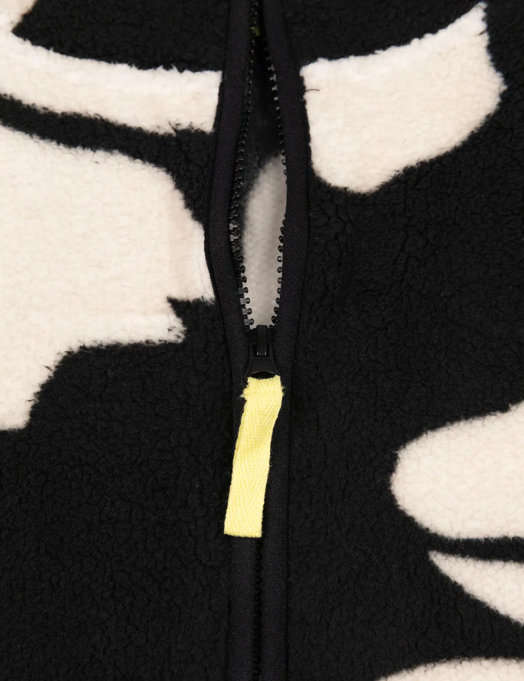 Hibiscus Full Zip Sherpa - Black sold by Duvin Design product image thumbnail 3