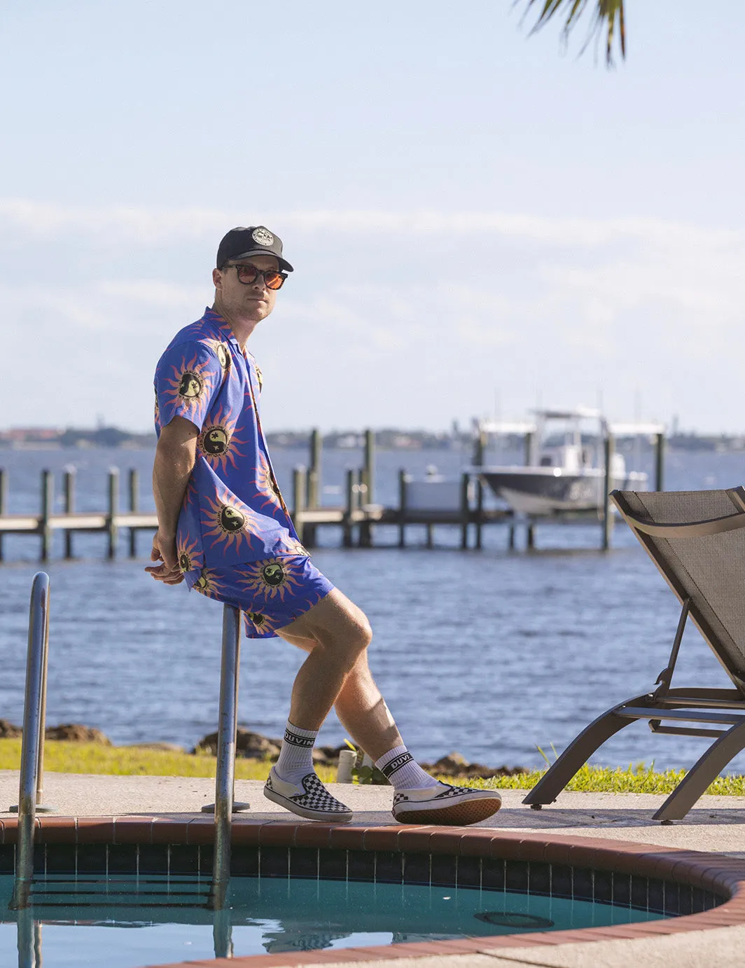 Sun Energy Stretch Buttonup - Blue sold by Duvin Design product image thumbnail 5