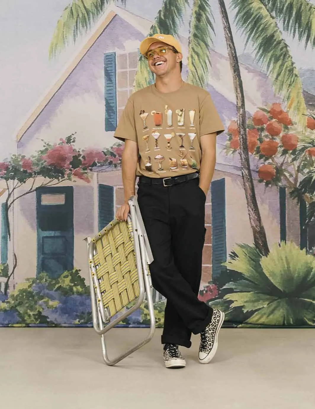 Cocktail Menu Tee Brown sold by Duvin Design product image thumbnail 4