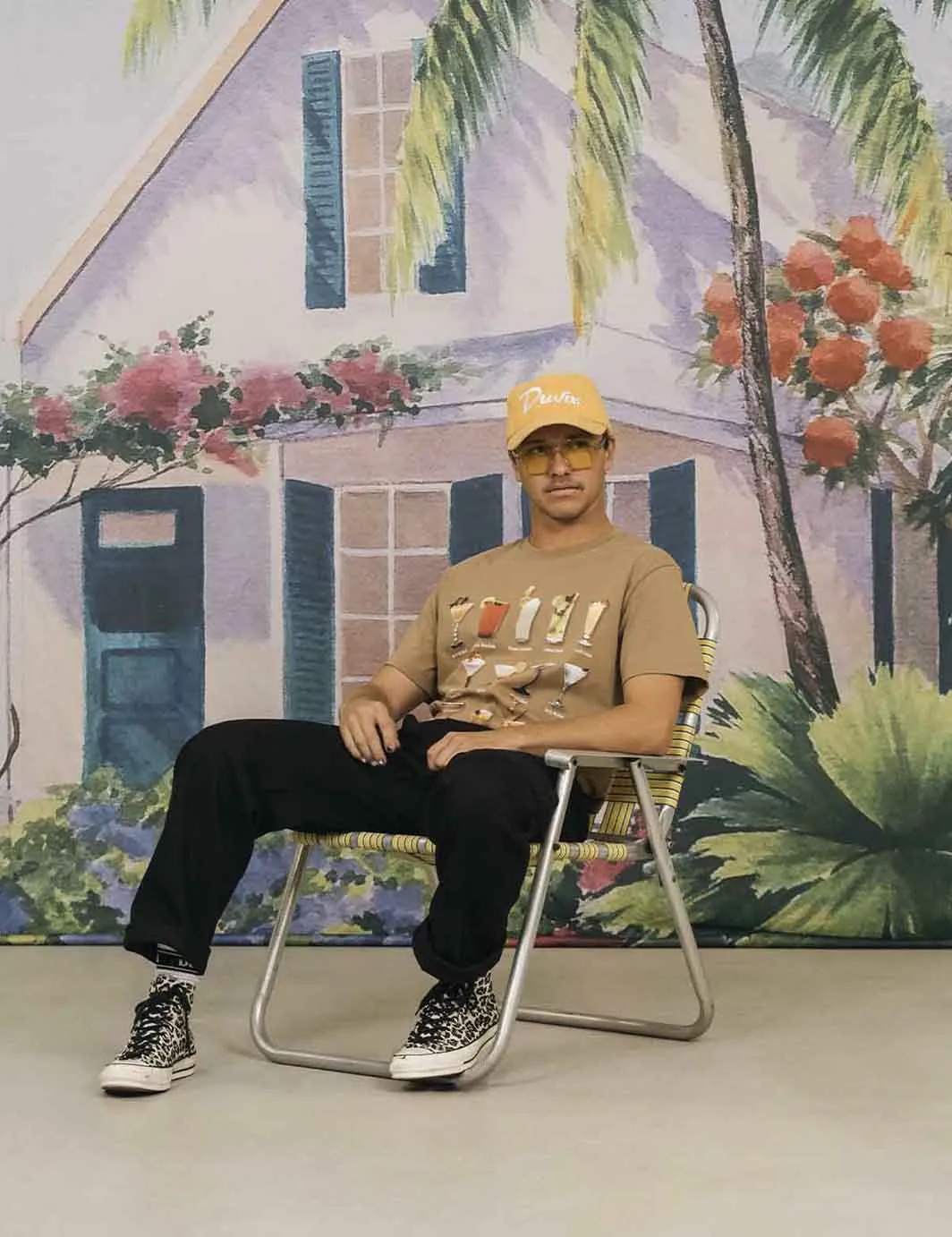 Cocktail Menu Tee Brown sold by Duvin Design product image thumbnail 3