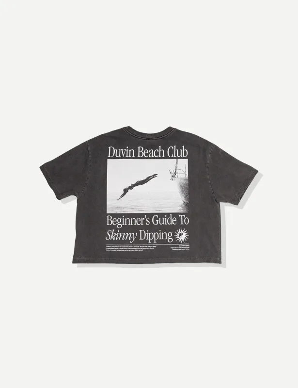 Skinny Dip Crop Tee - Black made by Duvin Design