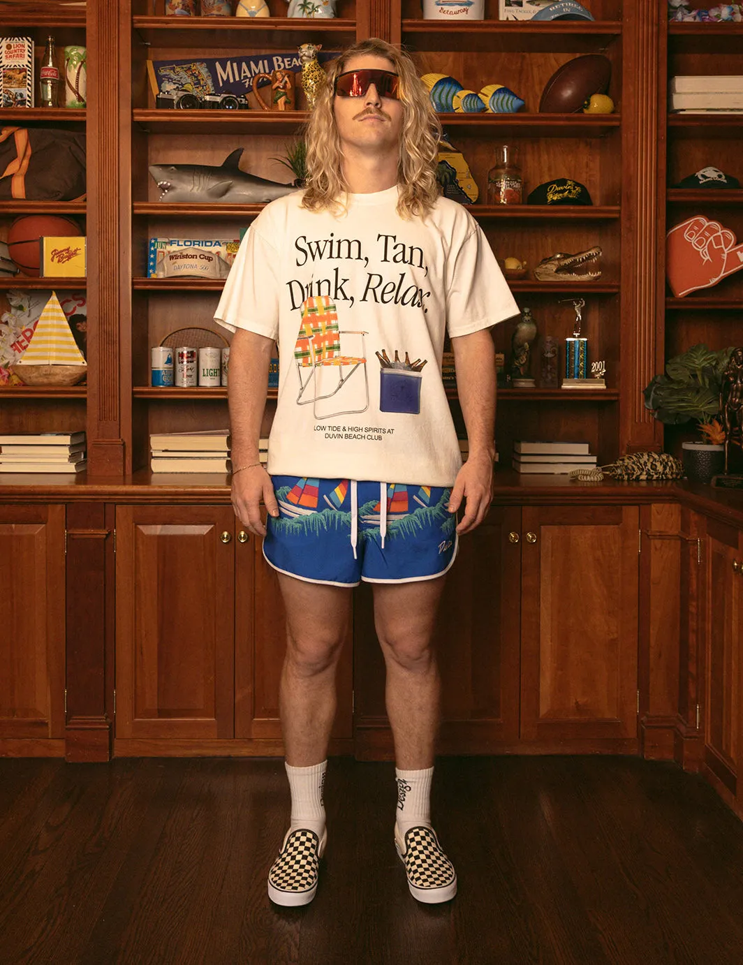 Swim Tan Relax Tee - Antique sold by Duvin Design product image thumbnail 3