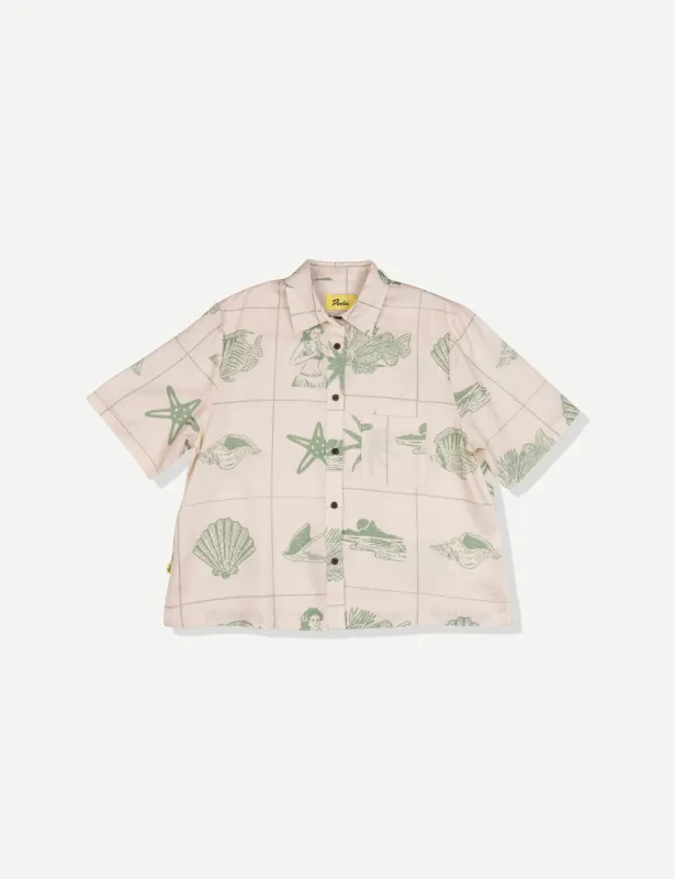 Salty Tencel Crop Cabana Shirt made by Duvin Design