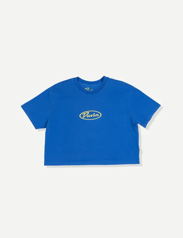 Oval Flower Crop Tee - Blue made by Duvin Design