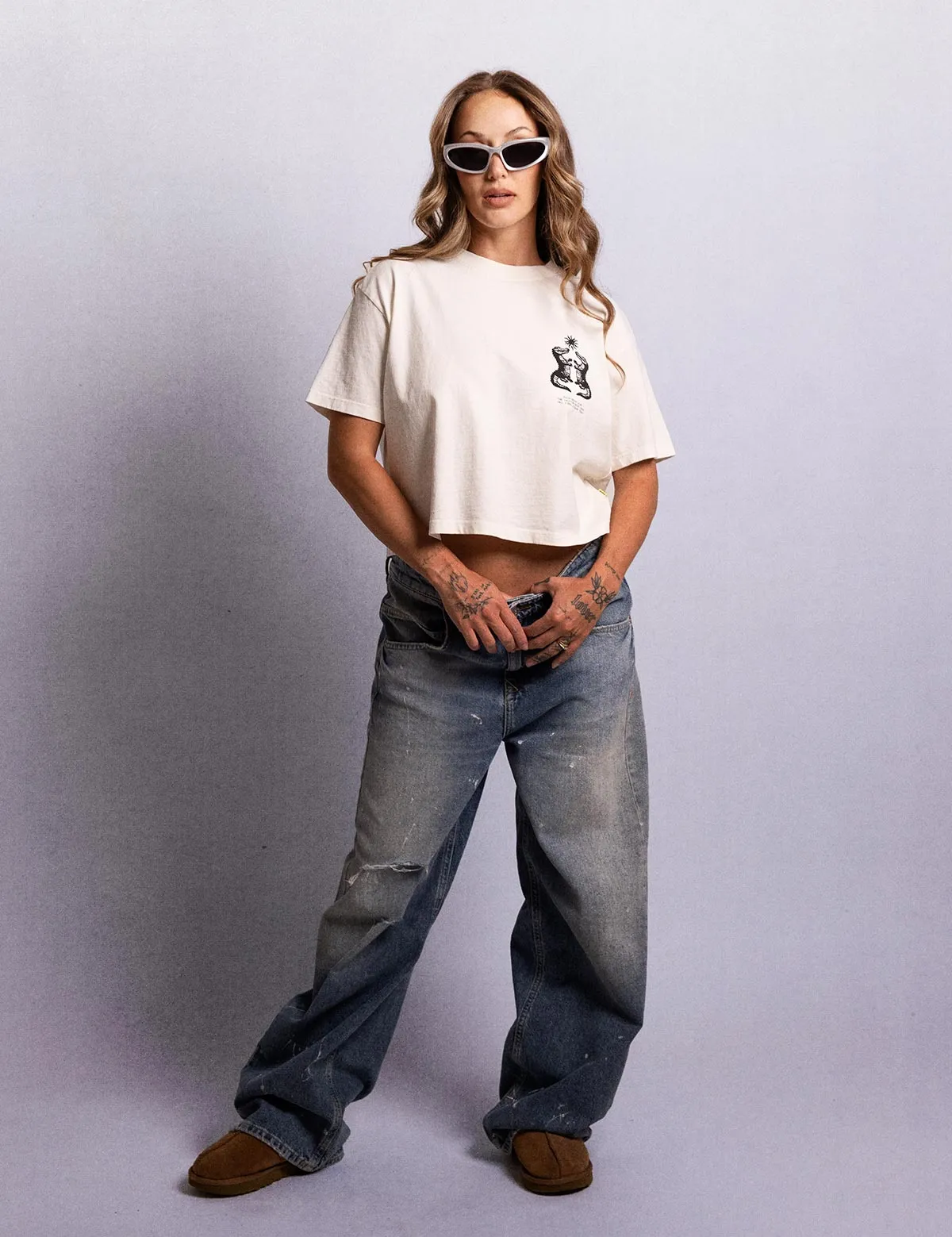 Gator Crop Tee - Antique sold by Duvin Design product image thumbnail 3