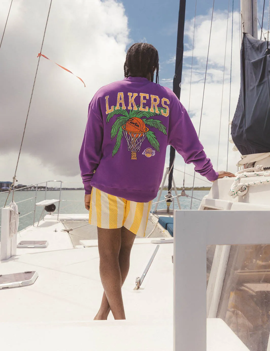 Duvin x Lakers Crew Fleece sold by Duvin Design product image thumbnail 2