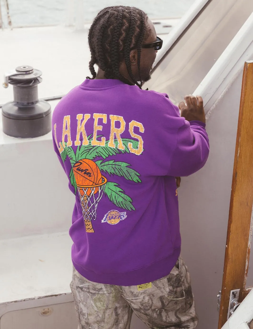 Duvin x Lakers Crew Fleece sold by Duvin Design product image thumbnail 4