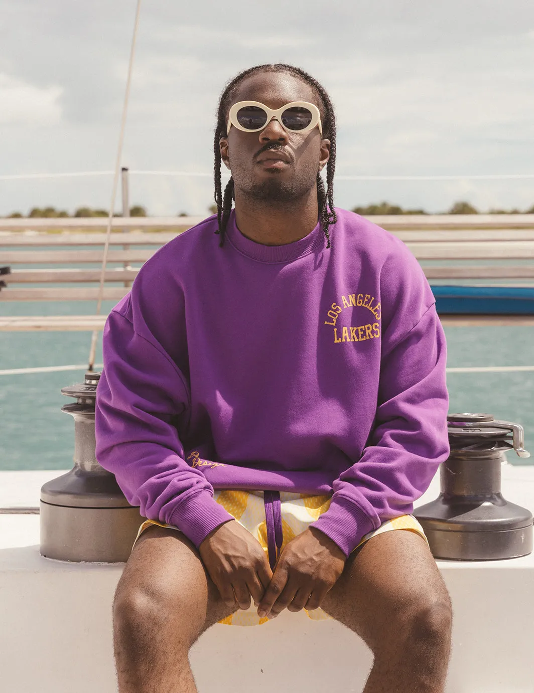 Duvin x Lakers Crew Fleece sold by Duvin Design product image thumbnail 3