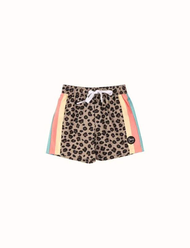 Cheetah Disco Swim Short - Boys sold by Duvin Design