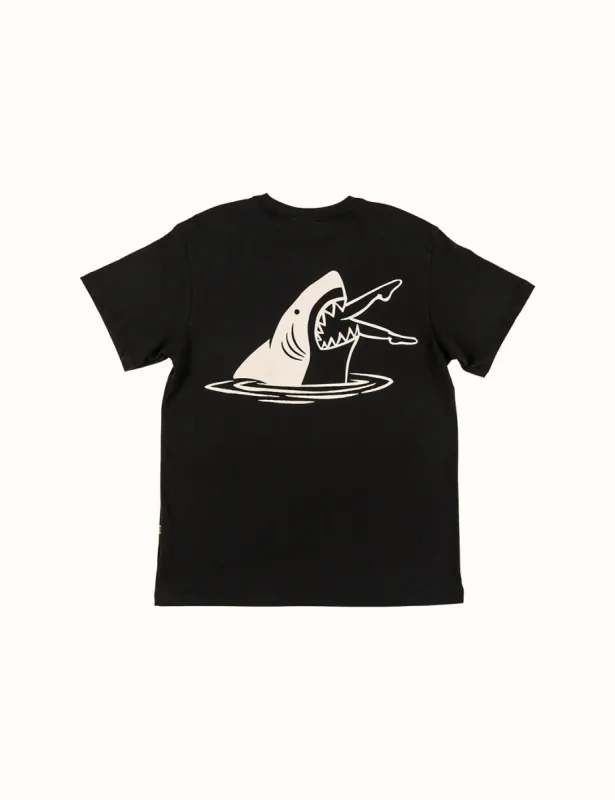 Shark Bite Tee Black sold by Duvin Design