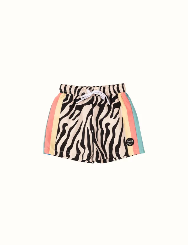 Zebra Disco Swim Short - Boys sold by Duvin Design