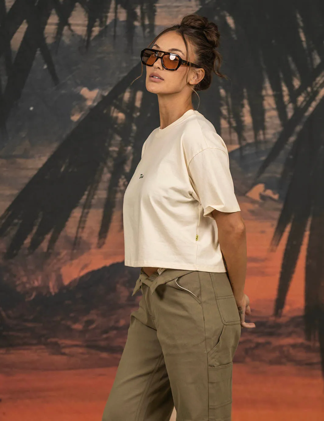 Basics Crop Tee Ivory sold by Duvin Design product image thumbnail 3