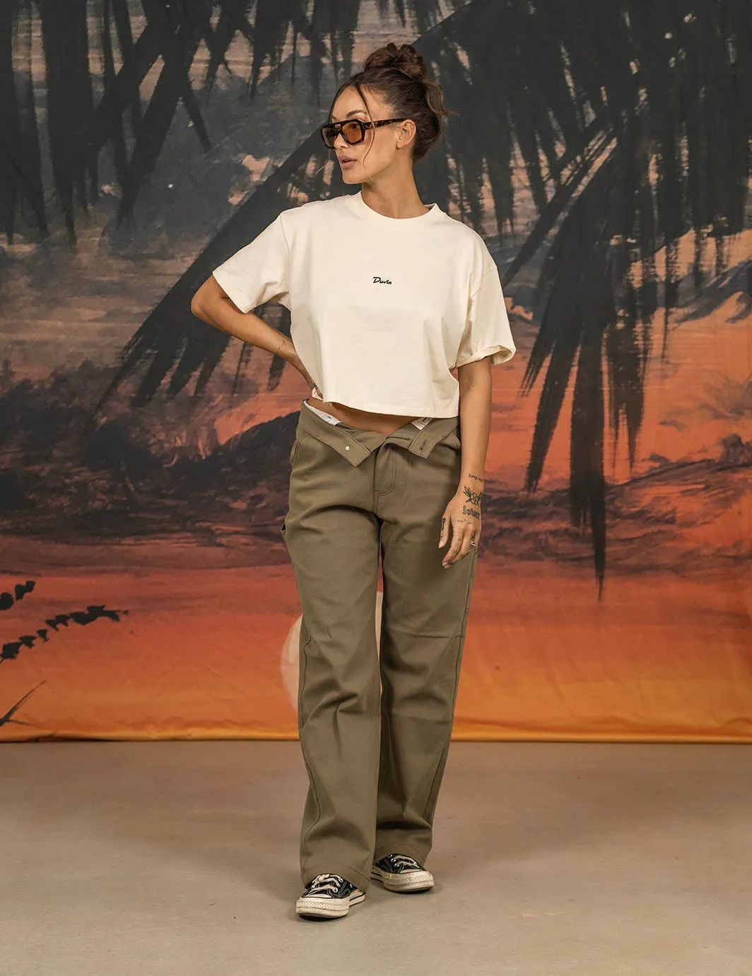 Basics Crop Tee Ivory sold by Duvin Design product image thumbnail 2