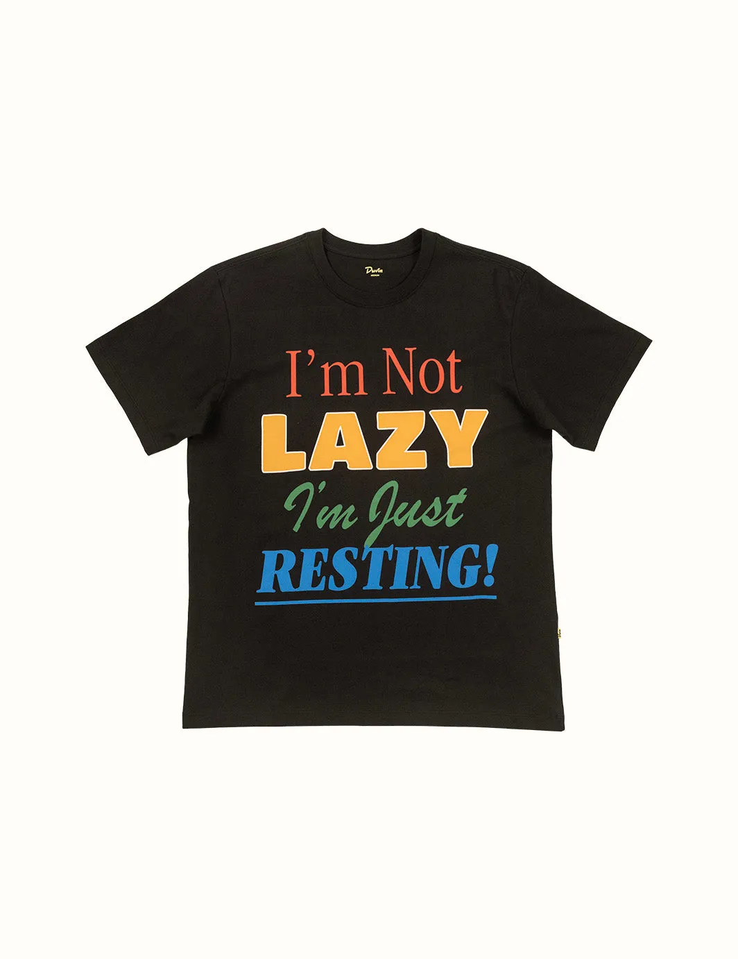 Not Lazy Tee - Black sold by Duvin Design