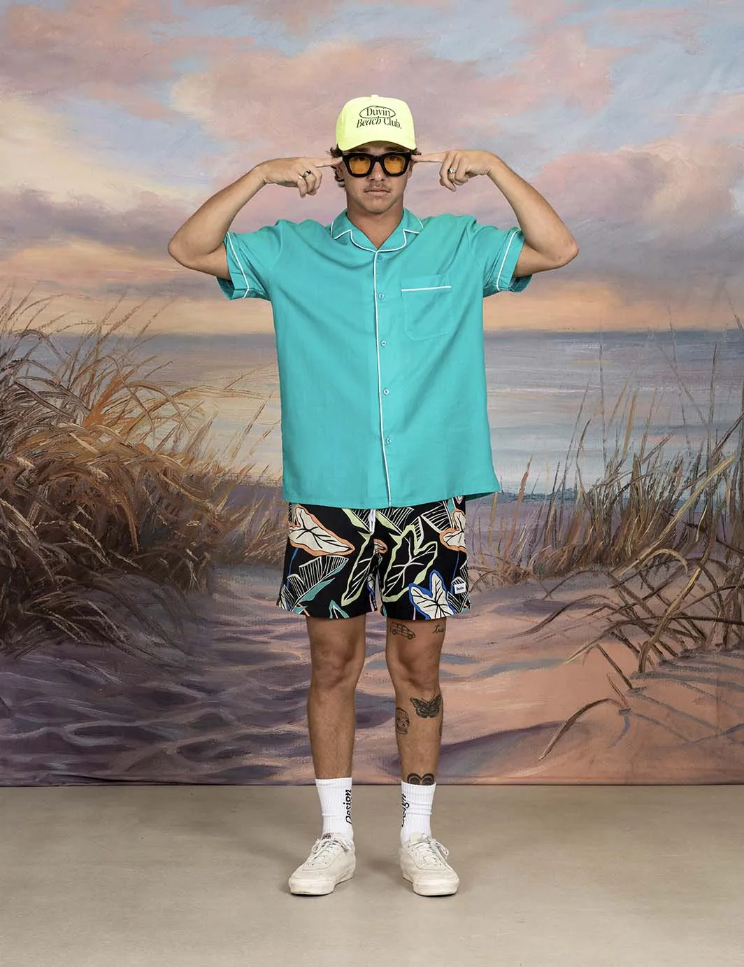 Poolside Retro Buttonup - Marine sold by Duvin Design product image thumbnail 2