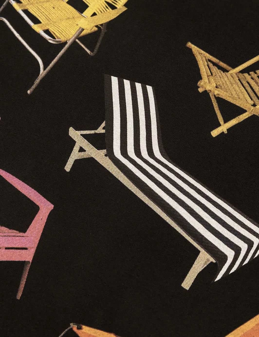 Beach Chairs Tee - Black sold by Duvin Design product image thumbnail 4