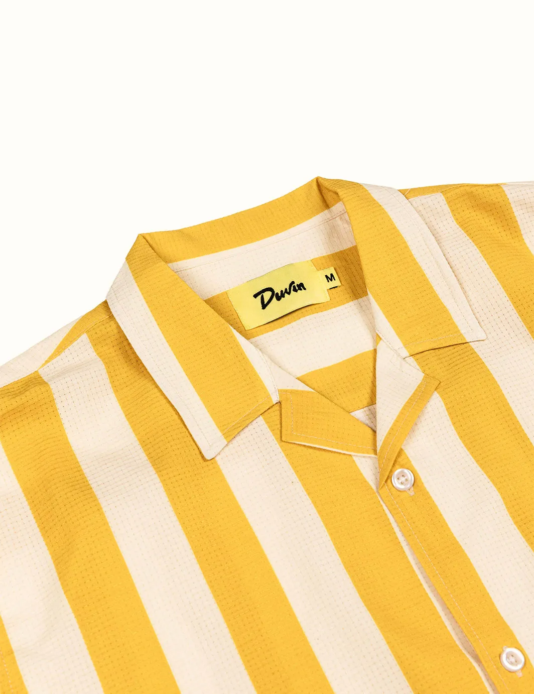 Traveler Leisure Stretch Buttonup Yellow sold by Duvin Design product image thumbnail 3