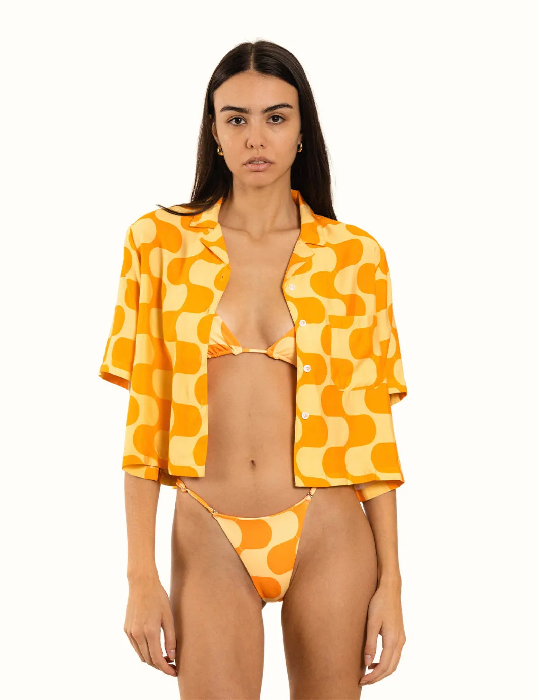 Golden Hour Crop Buttonup sold by Duvin Design product image thumbnail 2
