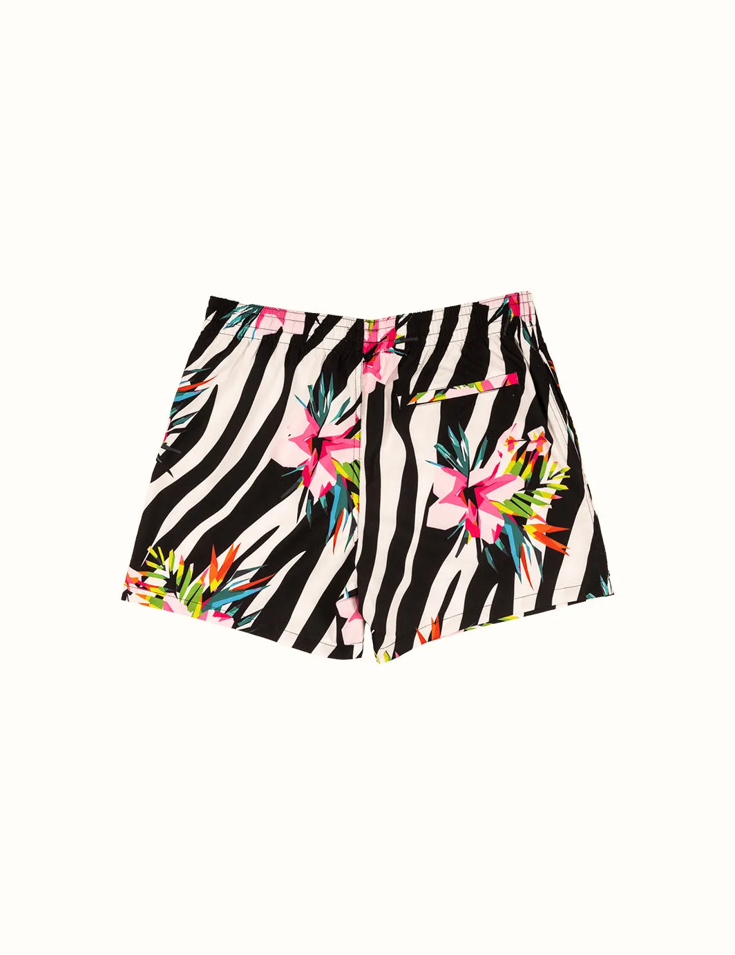 Zebra Floral Swim Short sold by Duvin Design product image thumbnail 2