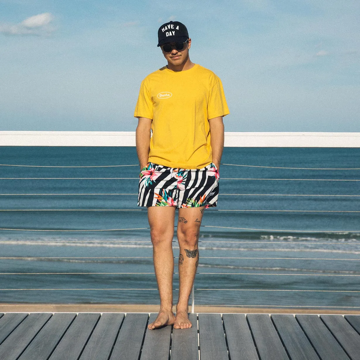 Zebra Floral Swim Short sold by Duvin Design product image thumbnail 3