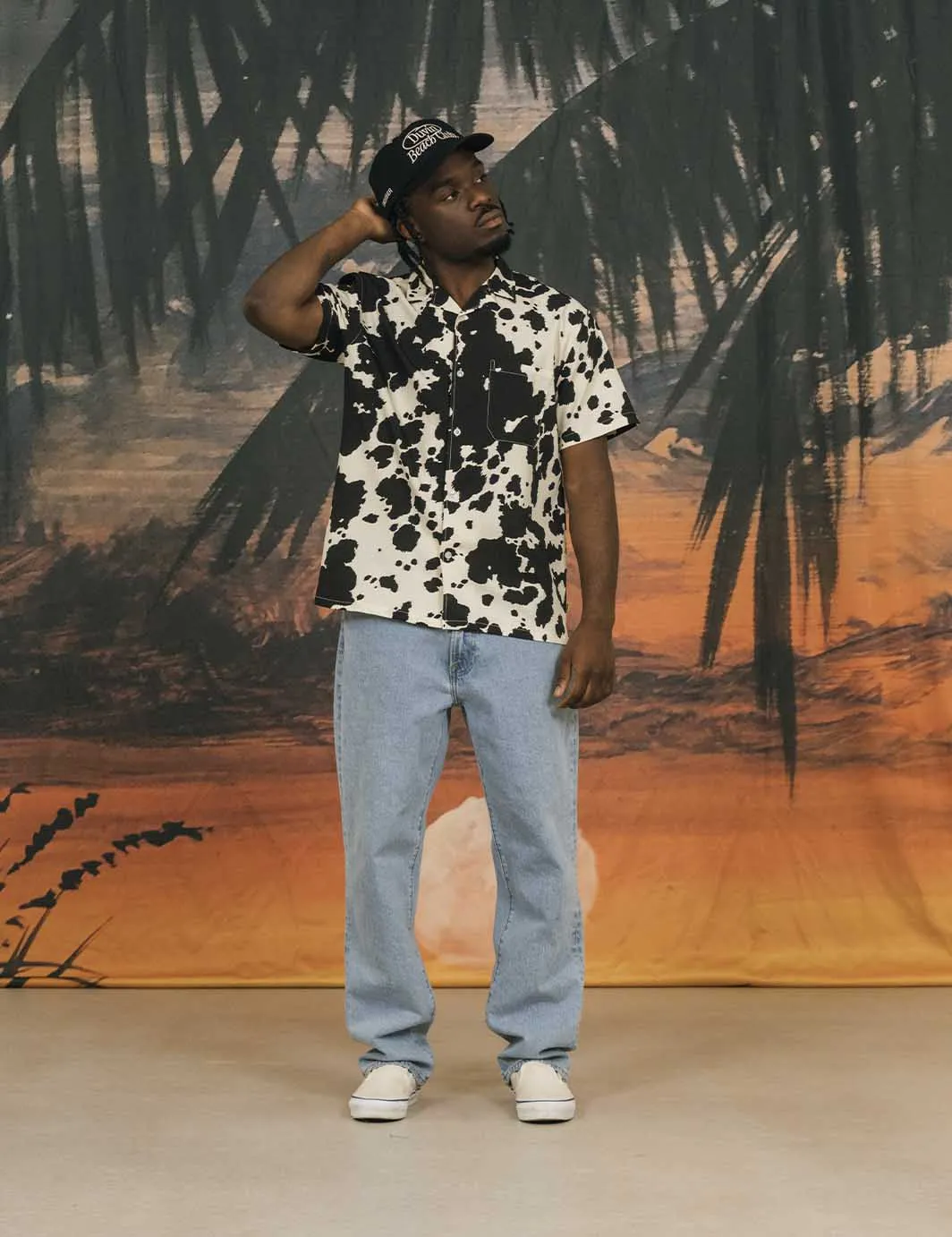 Cow Leisure Stretch Cabana Shirt sold by Duvin Design product image thumbnail 3