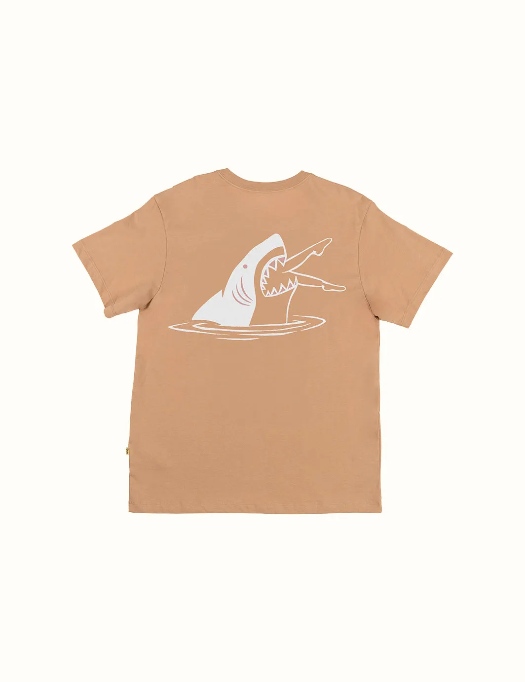 Shark Bite Tee - Tan sold by Duvin Design