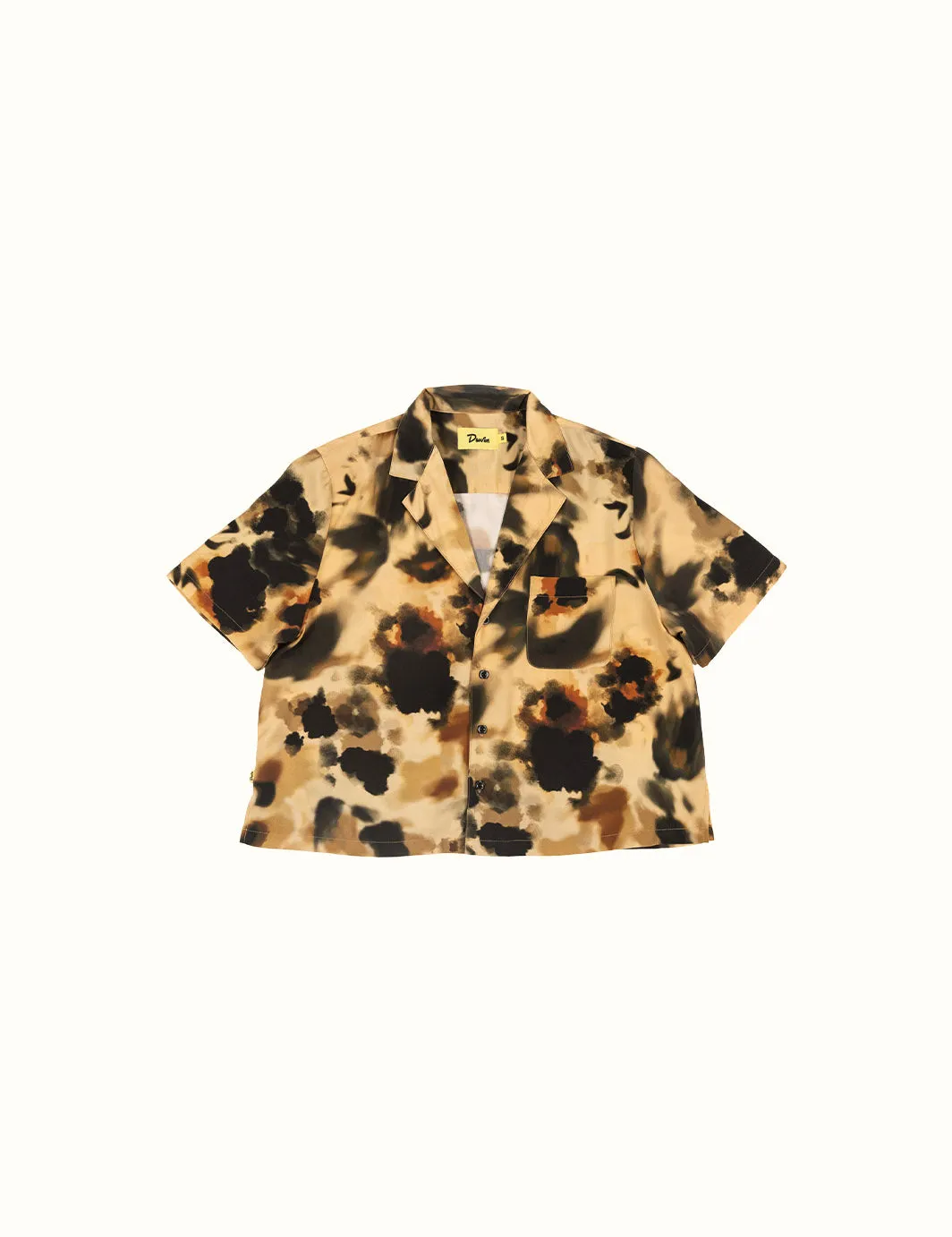Washed Leopard Crop Buttonup sold by Duvin Design
