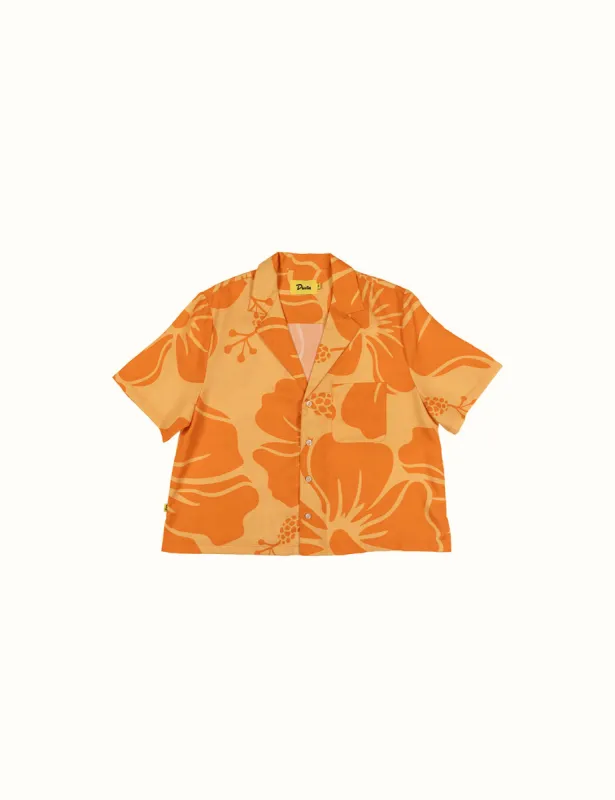 Hibiscus Crop Buttonup - Sunburnt sold by Duvin Design