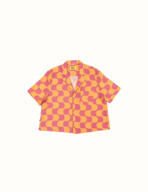 Golden Hour Crop Buttonup Pink sold by Duvin Design