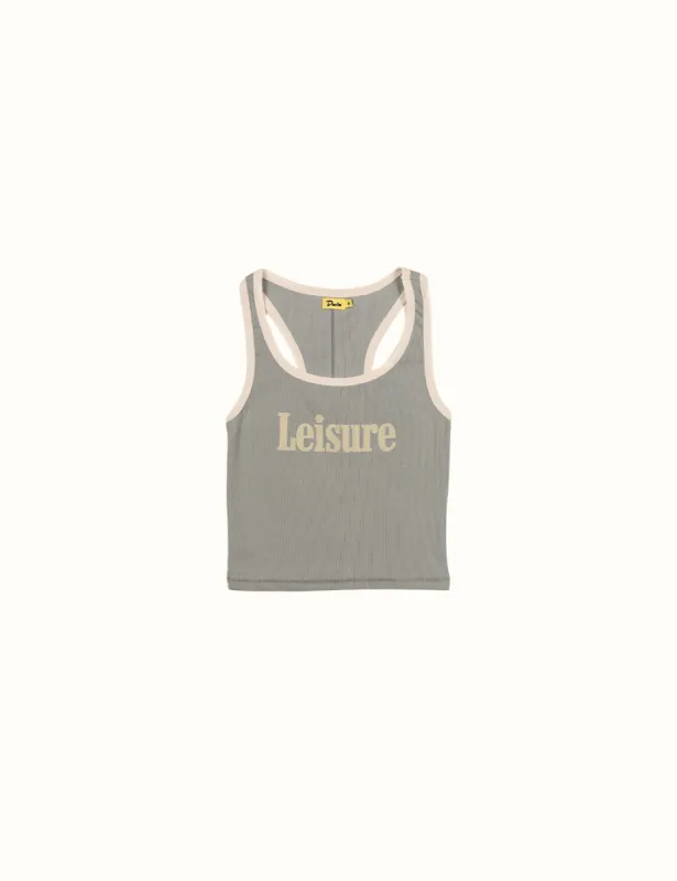 Leisure Ribbed Tank - Blue sold by Duvin Design