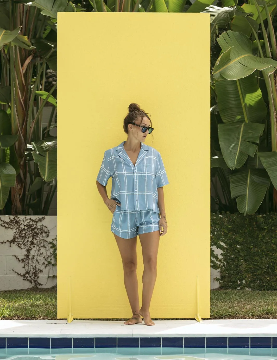 Grid Crop Buttonup sold by Duvin Design product image thumbnail 2