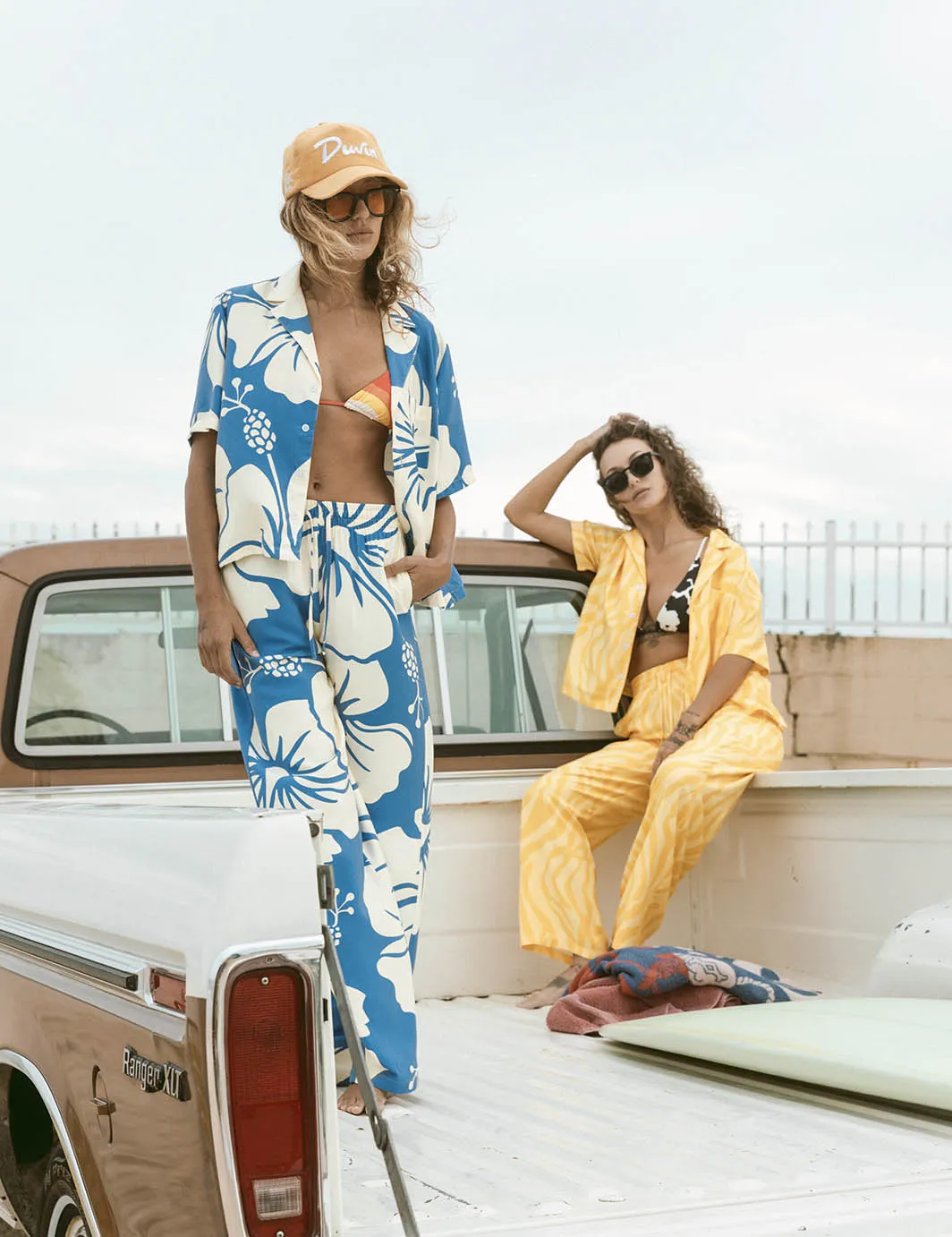 Trouble In Paradise Crop Buttonup Blue sold by Duvin Design product image thumbnail 4