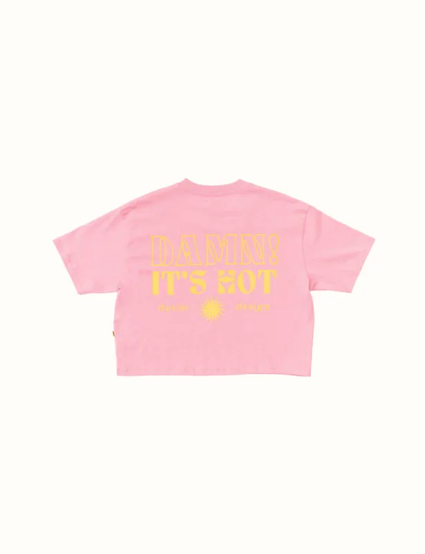 Too Hot Crop Tee - Pink sold by Duvin Design