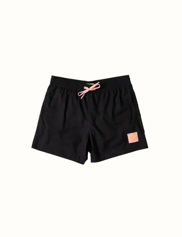 THE FILTHY FLAMINGO® Surf Gang Swim Short - Black sold by Duvin Design