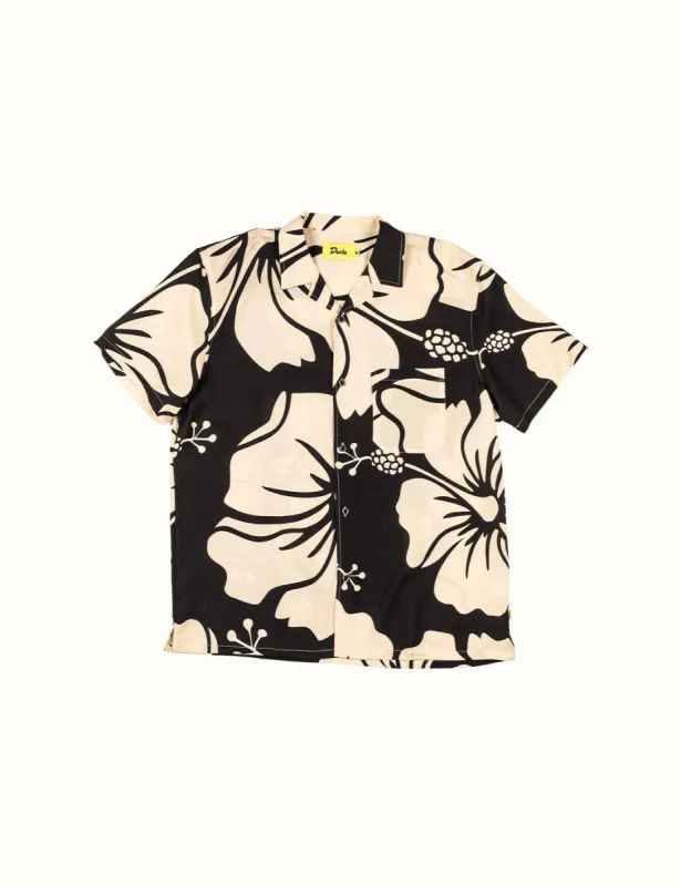 Trouble In Paradise Buttonup Black sold by Duvin Design