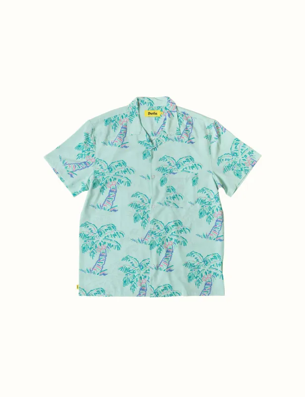 Scribble Palm Buttonup - Lightweight Stretch sold by Duvin Design