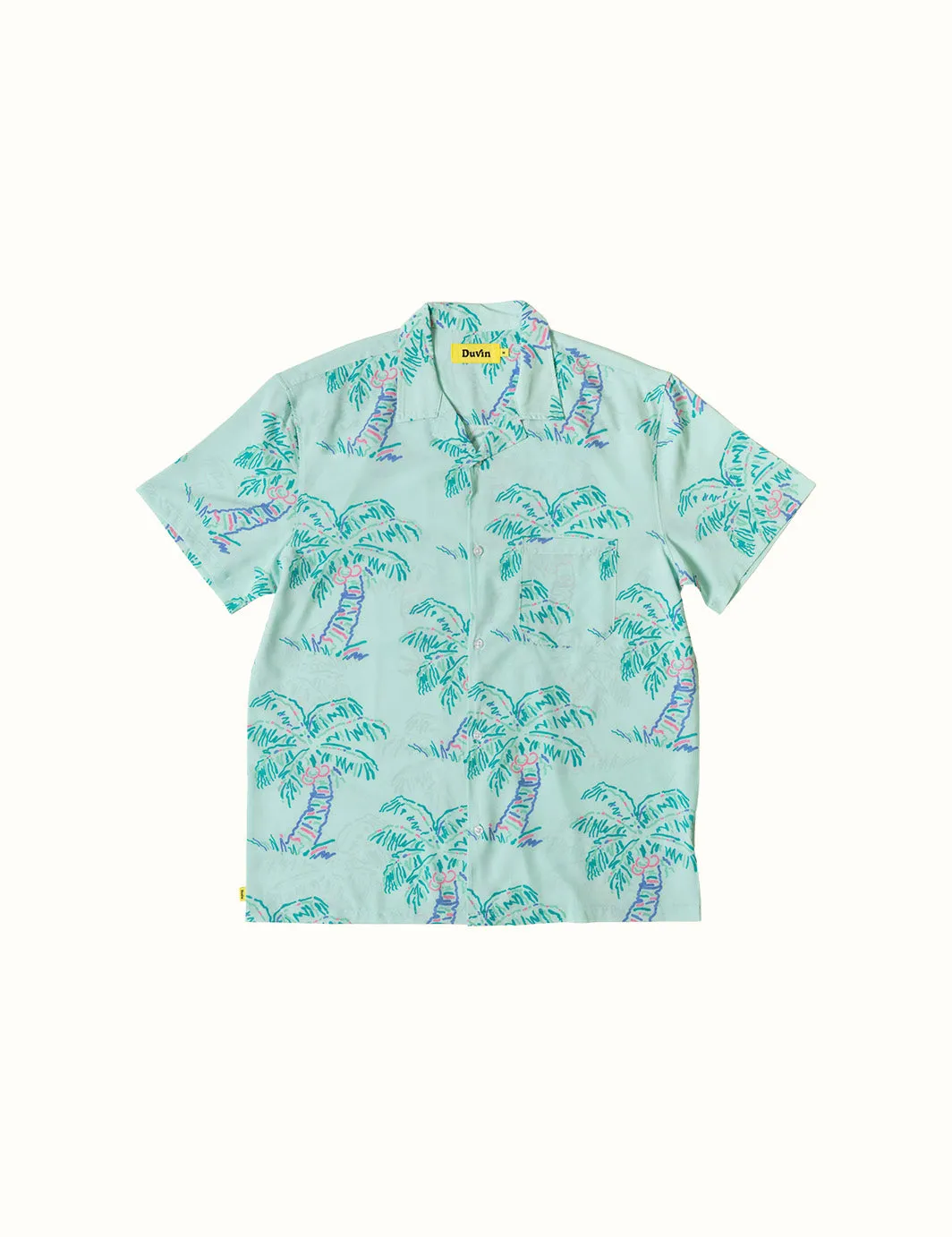 Scribble Palm Buttonup - Lightweight Stretch sold by Duvin Design