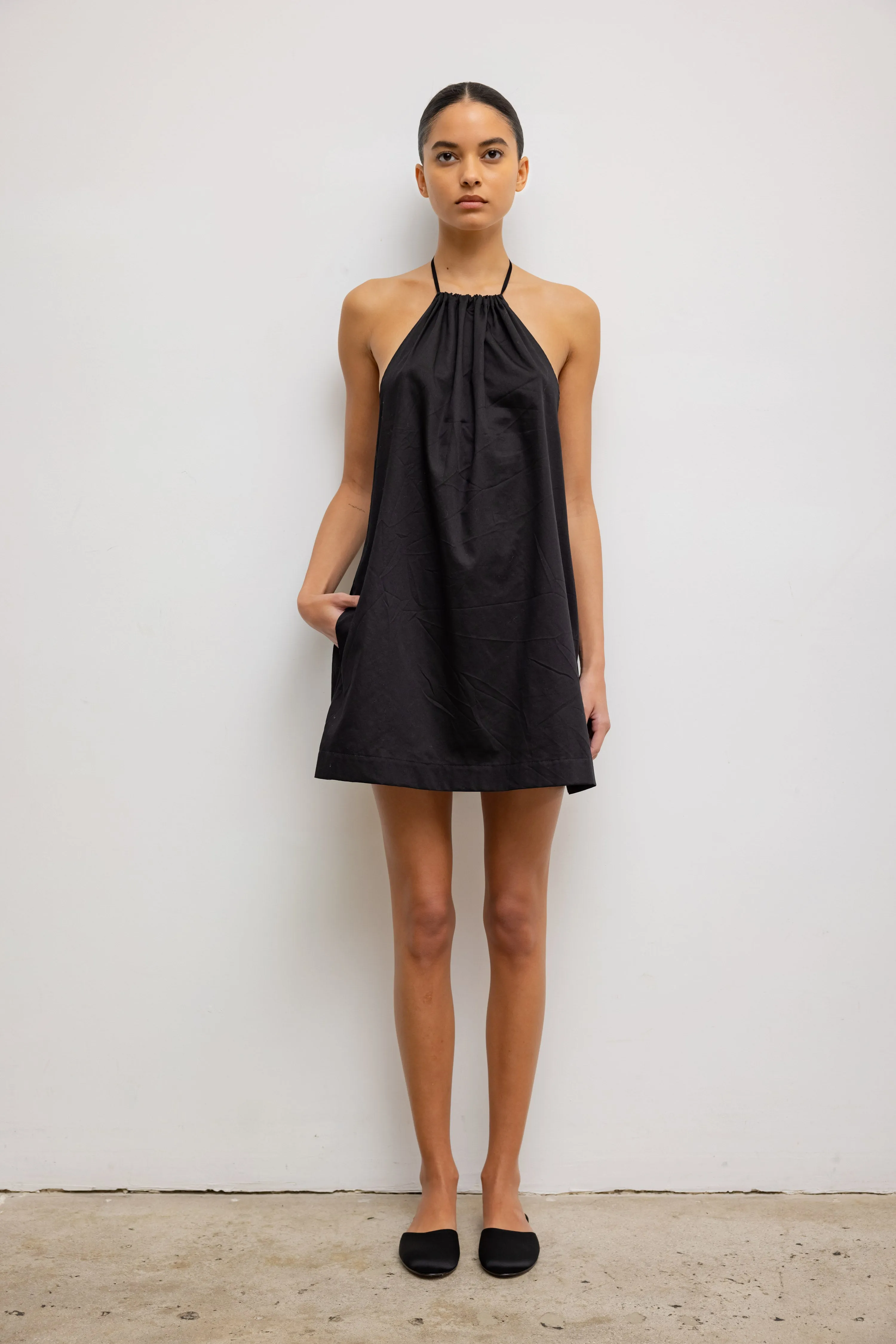 Yoko Halter Mini Dress sold by Leset