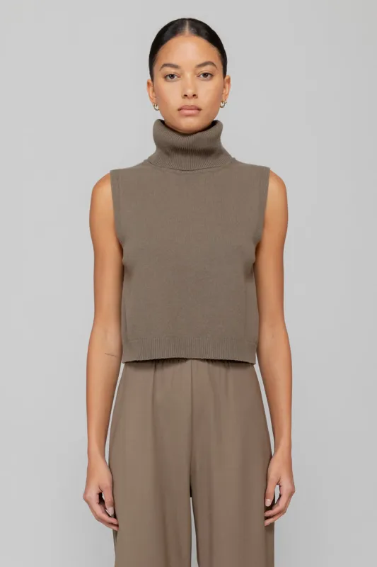 Zoe Sleeveless Turtleneck sold by Leset