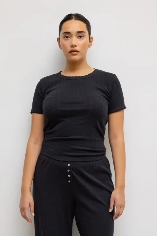 Pointelle Slim Fit Tee sold by Leset