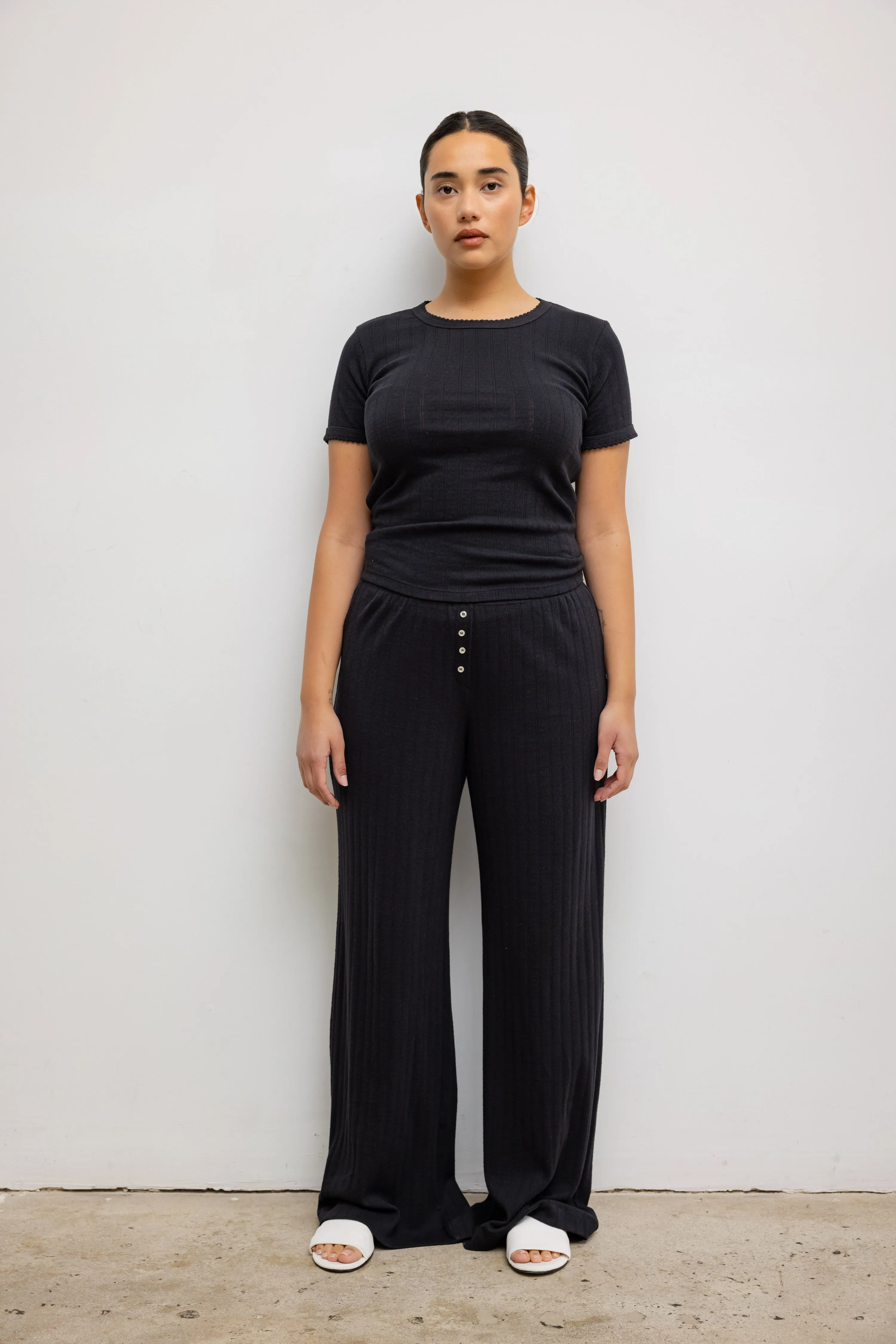 Pointelle Slim Fit Tee sold by Leset product image thumbnail 3