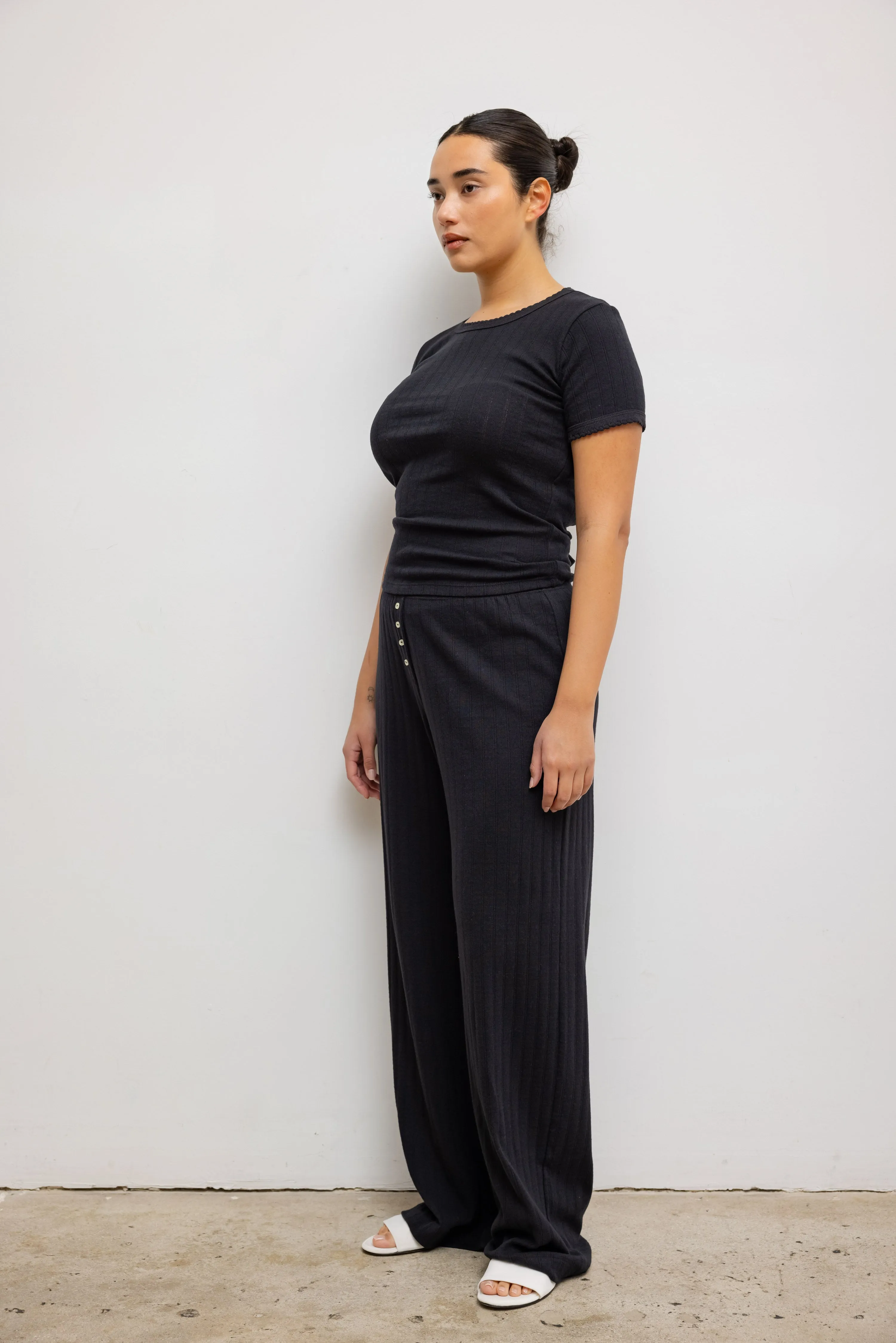 Pointelle Slim Fit Tee sold by Leset product image thumbnail 4