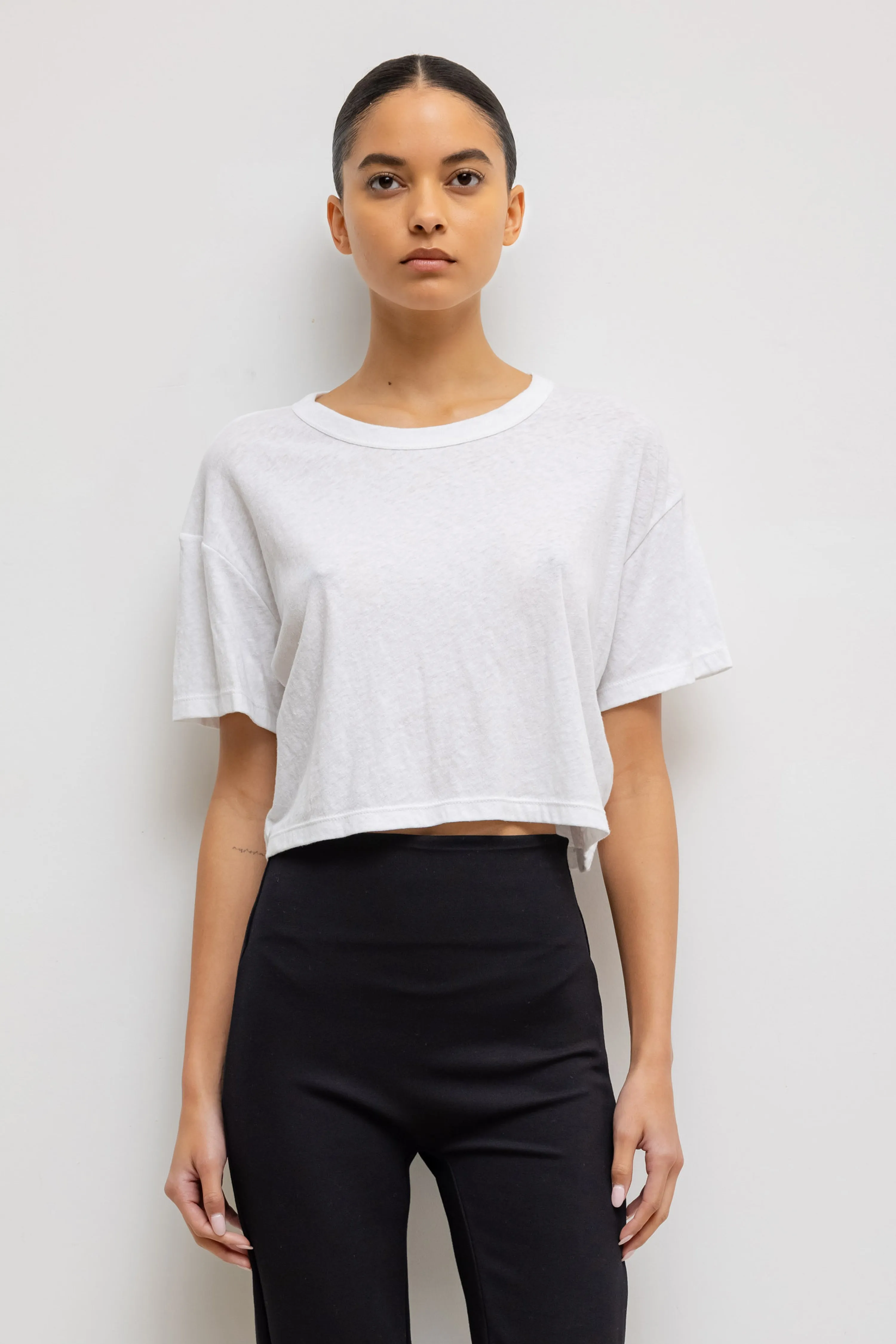 Laura Crop Boxy Tee sold by Leset