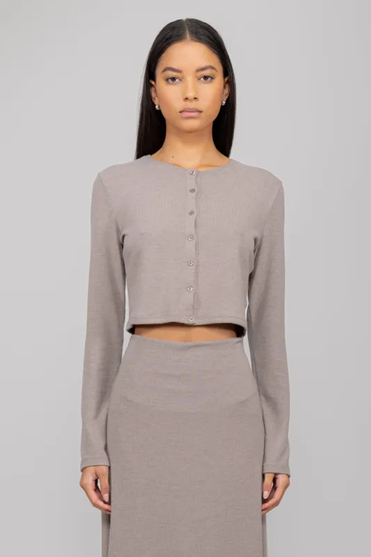 Lauren Crop Cardigan II sold by Leset