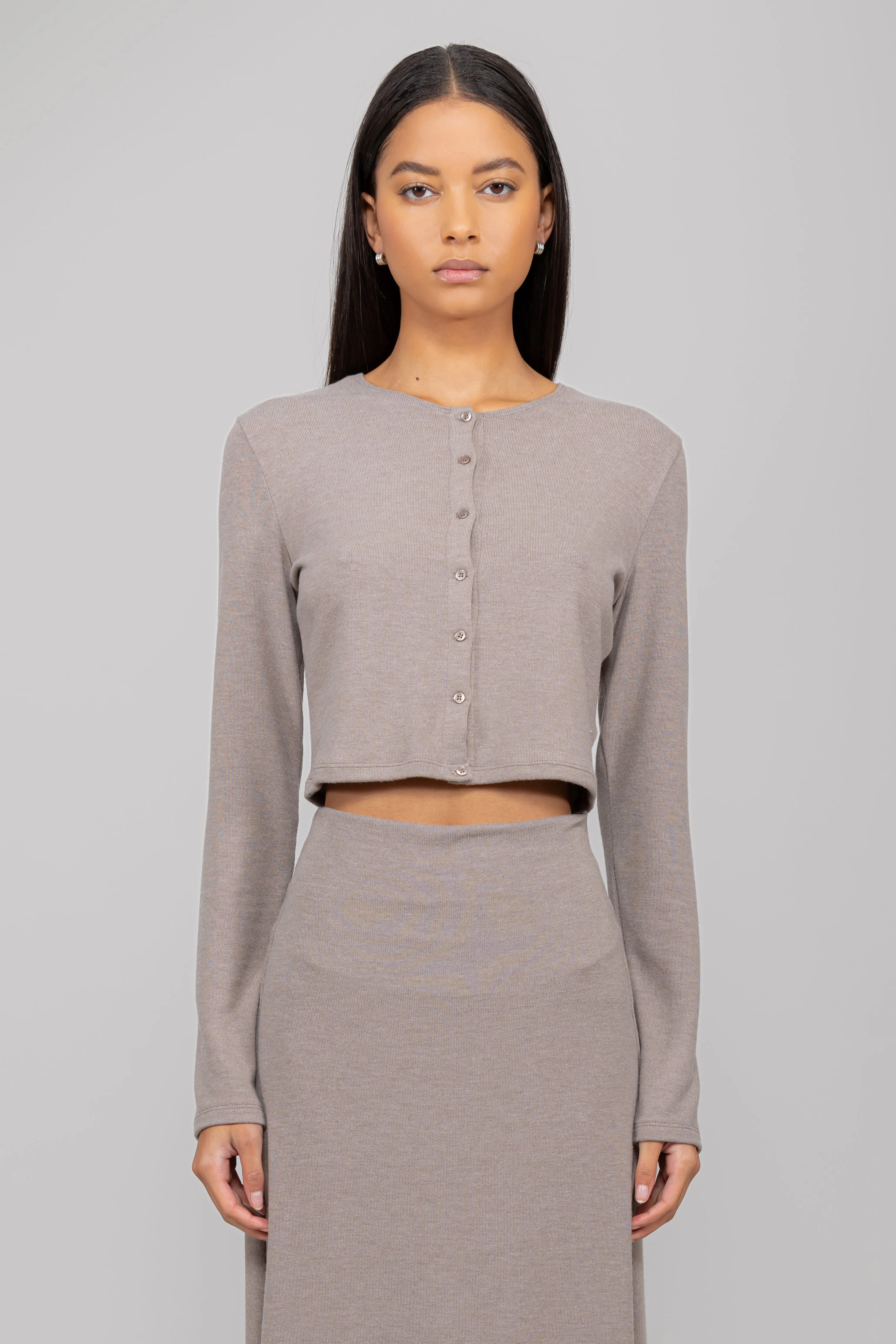 Lauren Crop Cardigan II sold by Leset