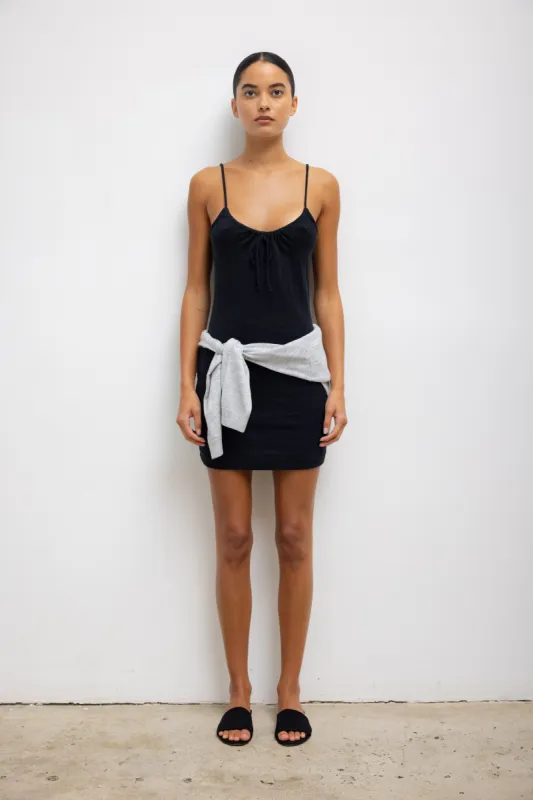 Pointelle Tie Front Dress made by Leset