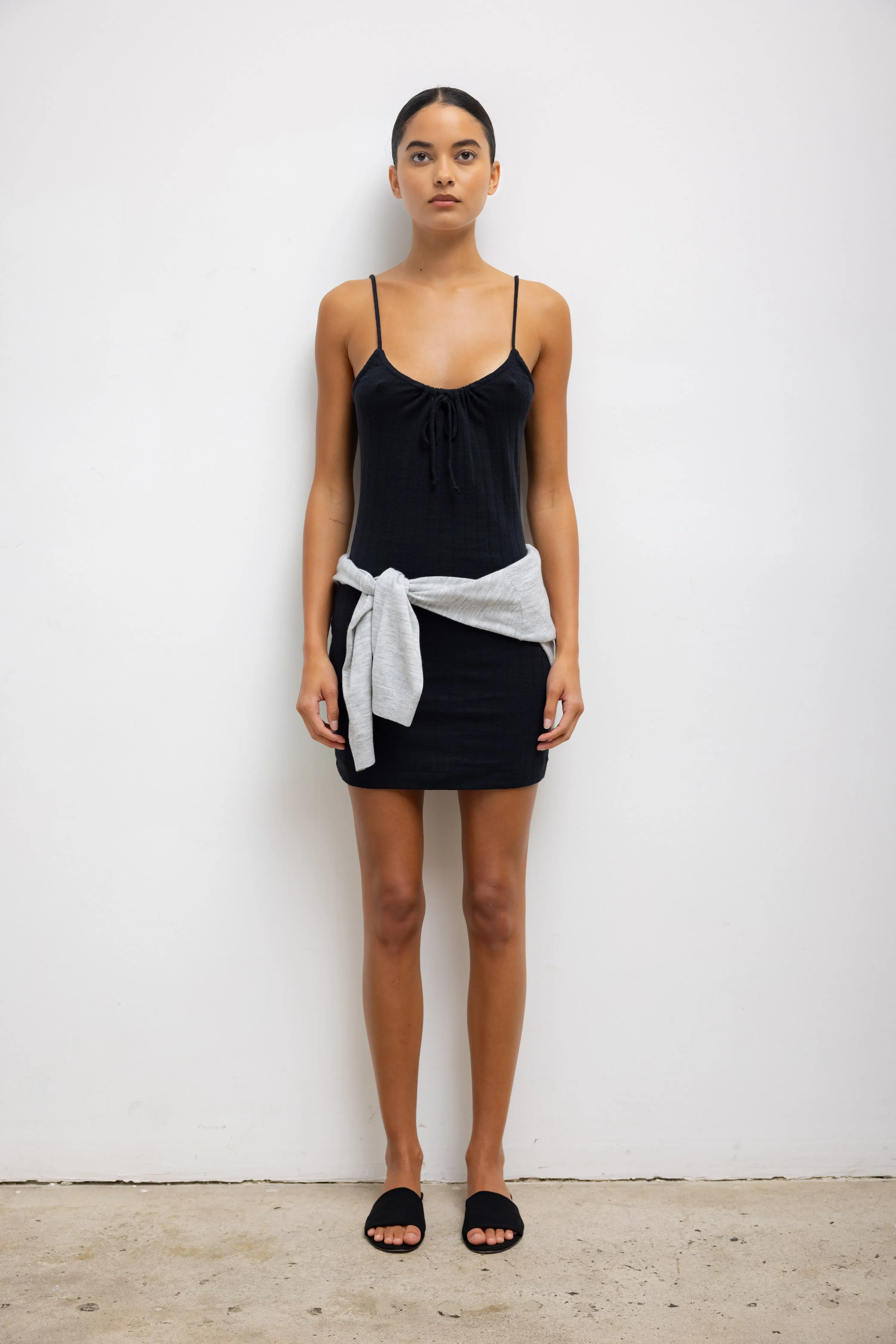 Pointelle Tie Front Dress sold by Leset