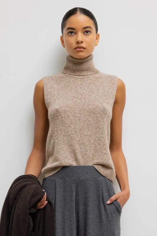 Zoe Sleeveless Turtleneck sold by Leset