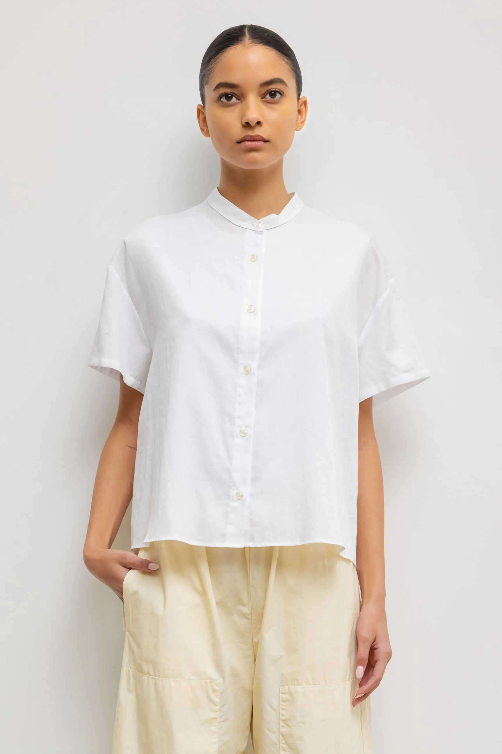 Yoko Short Sleeve Button Down sold by Leset